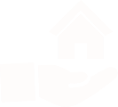 A vector of a hand cupping a small house